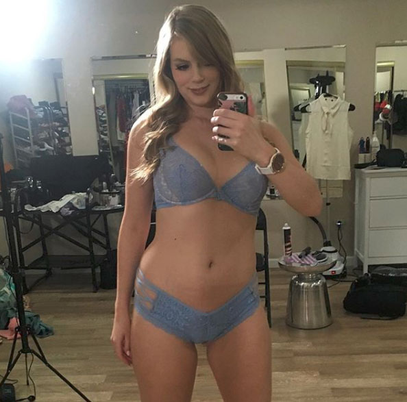 Dolly Leigh Wearing Lingerie in a selfie