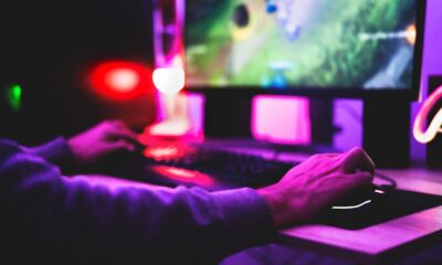 person playing fun game online when bored